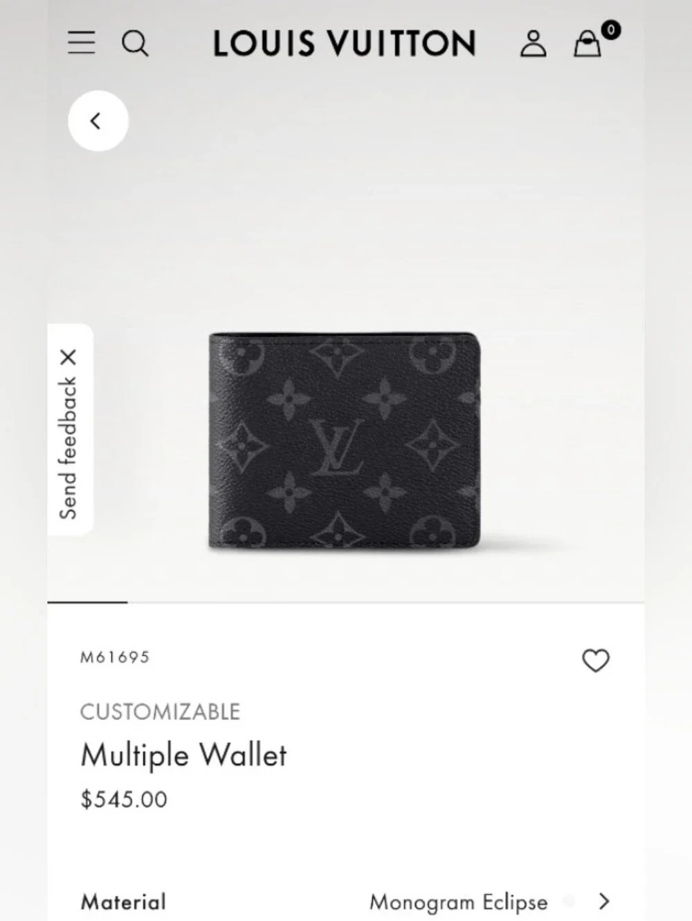 Louis Vuitton Monogram Eclipse Multiple Wallet - Black & Dark Gray